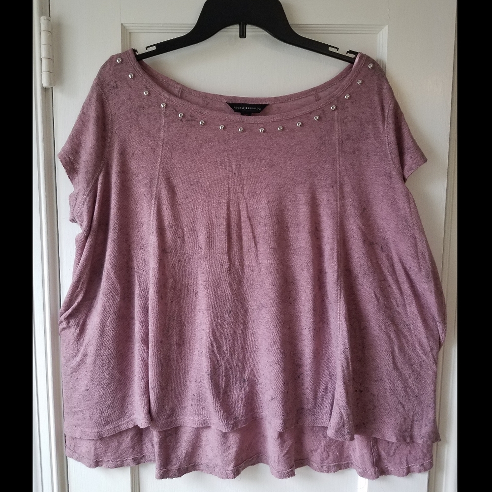 Pink Studded Flowy Tunic